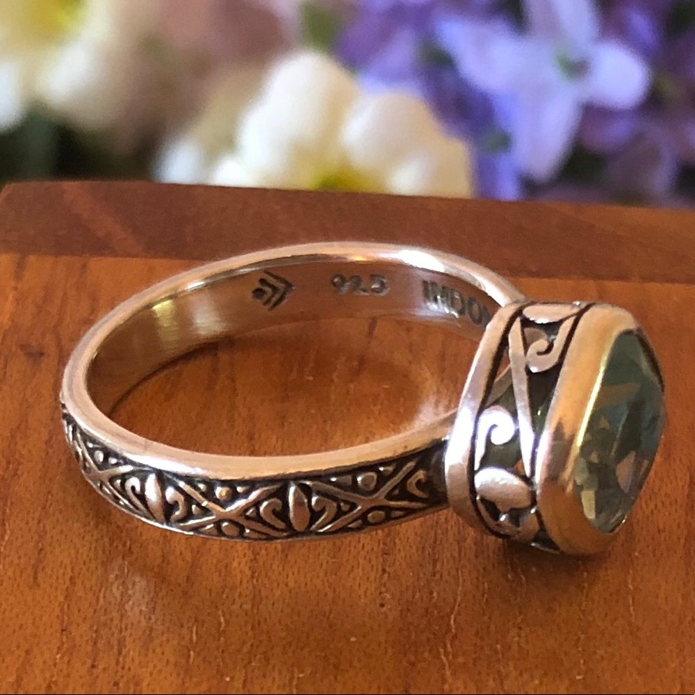 Silpada Sterling Silver Aqua Frozen Lake Ring R2044 Size 7
